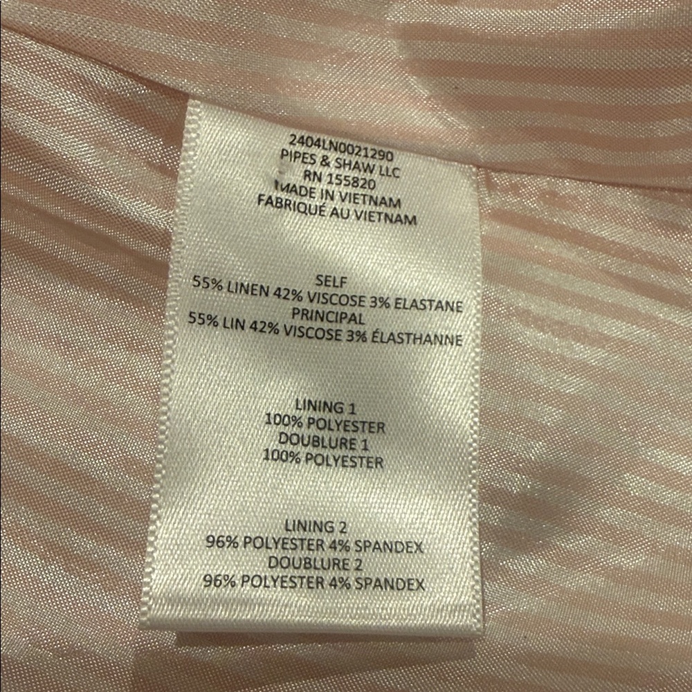 Veronica Beard Pink Linen Cutaway Dickey Jacket NWOT - Picture 11 of 11